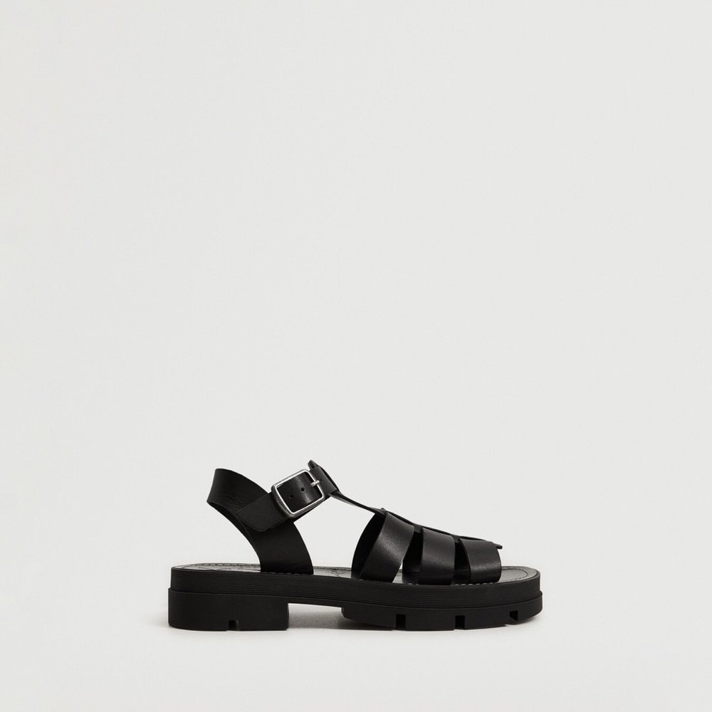 Women's Black Strappy Sandals